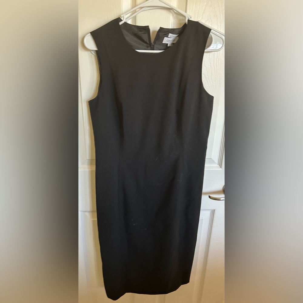 Size 8 Calvin Klein sleeveless black sheath